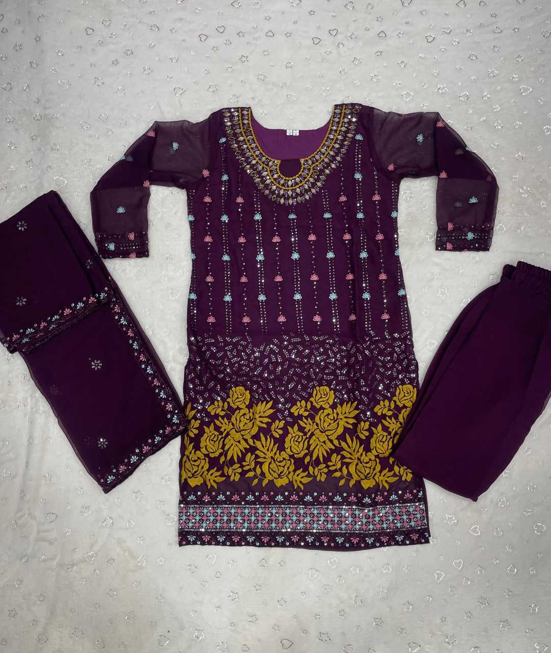 Ynf Faux Georgette RIN102 109 Suits & Dresses Wedding Collections Festive Collections Wholesale Georgette Suit Party Wear Dresses Wedding Outfits Manufacturer