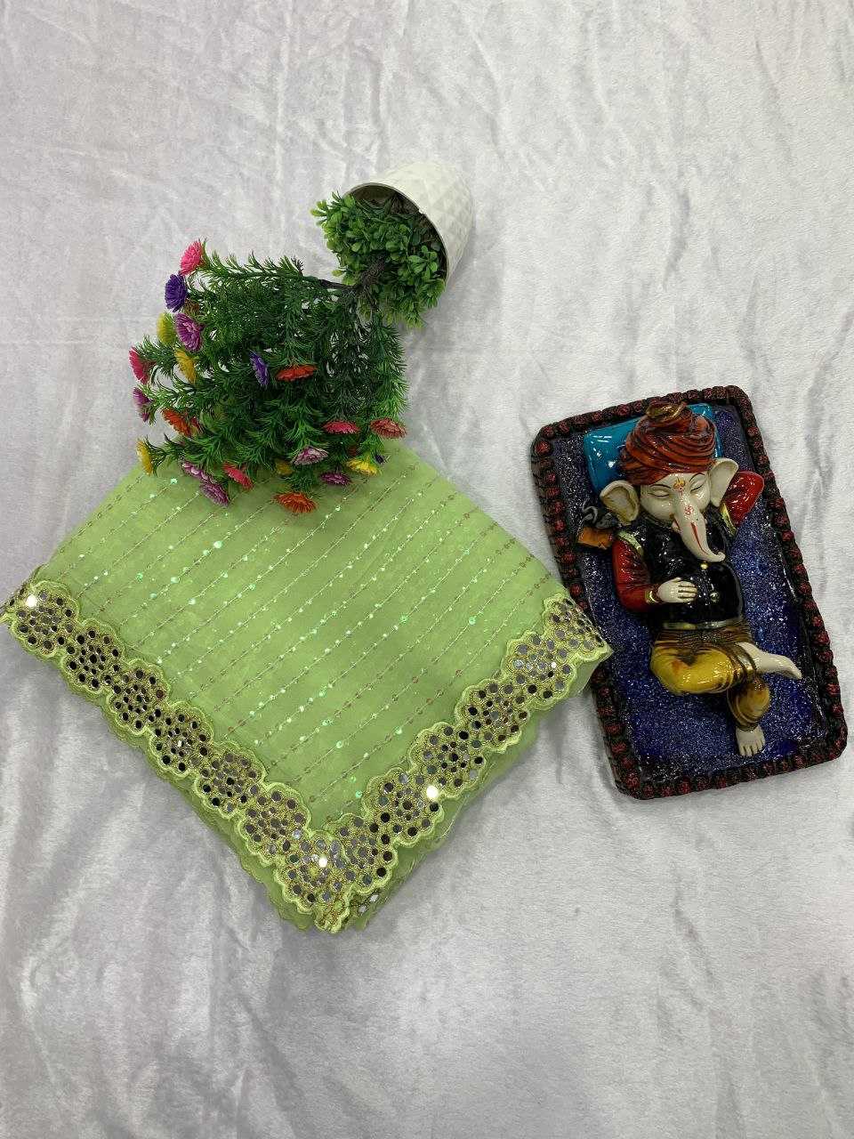 Ynf Faux Georgette RIN112 101 Sarees Wholesale Fancy Sarees Georgette Sarees Work Sarees Manufacturer