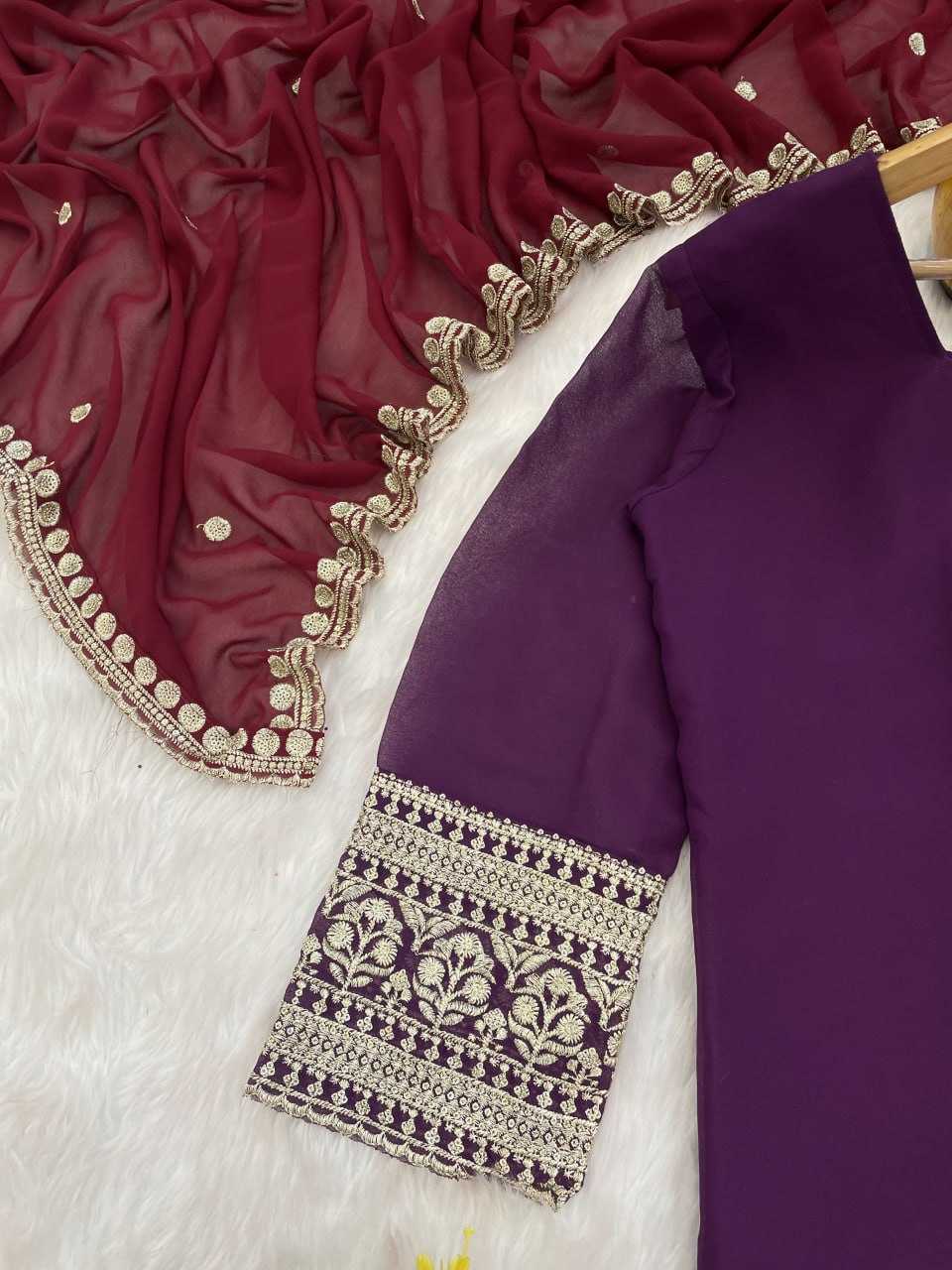 Ynf Faux Georgette RIN129 031 Suits & Dresses Wholesale Ladies Suits Embroidery Suits Georgette Suit Manufacturer