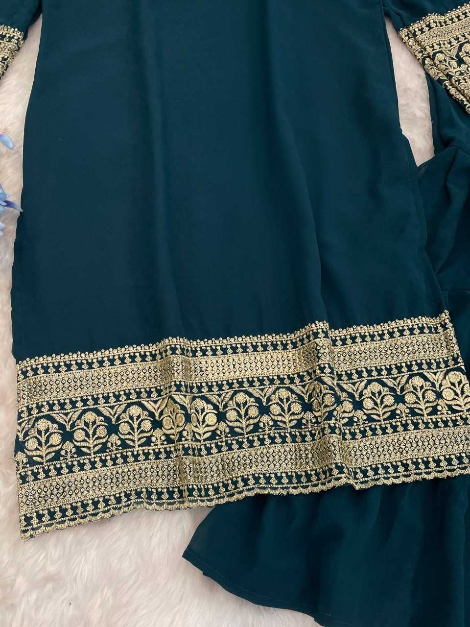 Ynf Faux Georgette RIN129 031 Suits & Dresses Wholesale Ladies Suits Embroidery Suits Georgette Suit Manufacturer