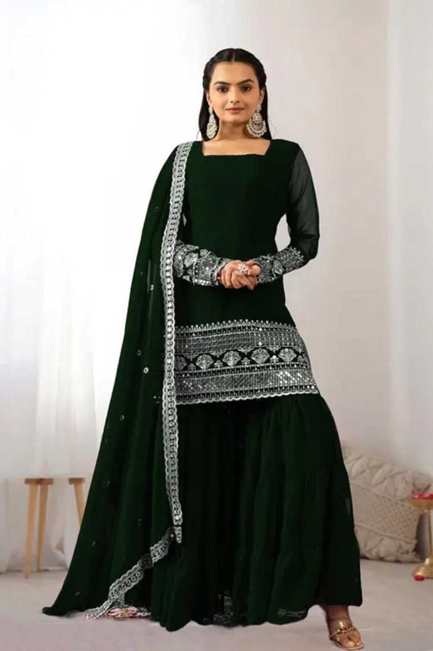 Ynf Faux Georgette RIN129 031 Suits & Dresses Wholesale Ladies Suits Embroidery Suits Georgette Suit Manufacturer