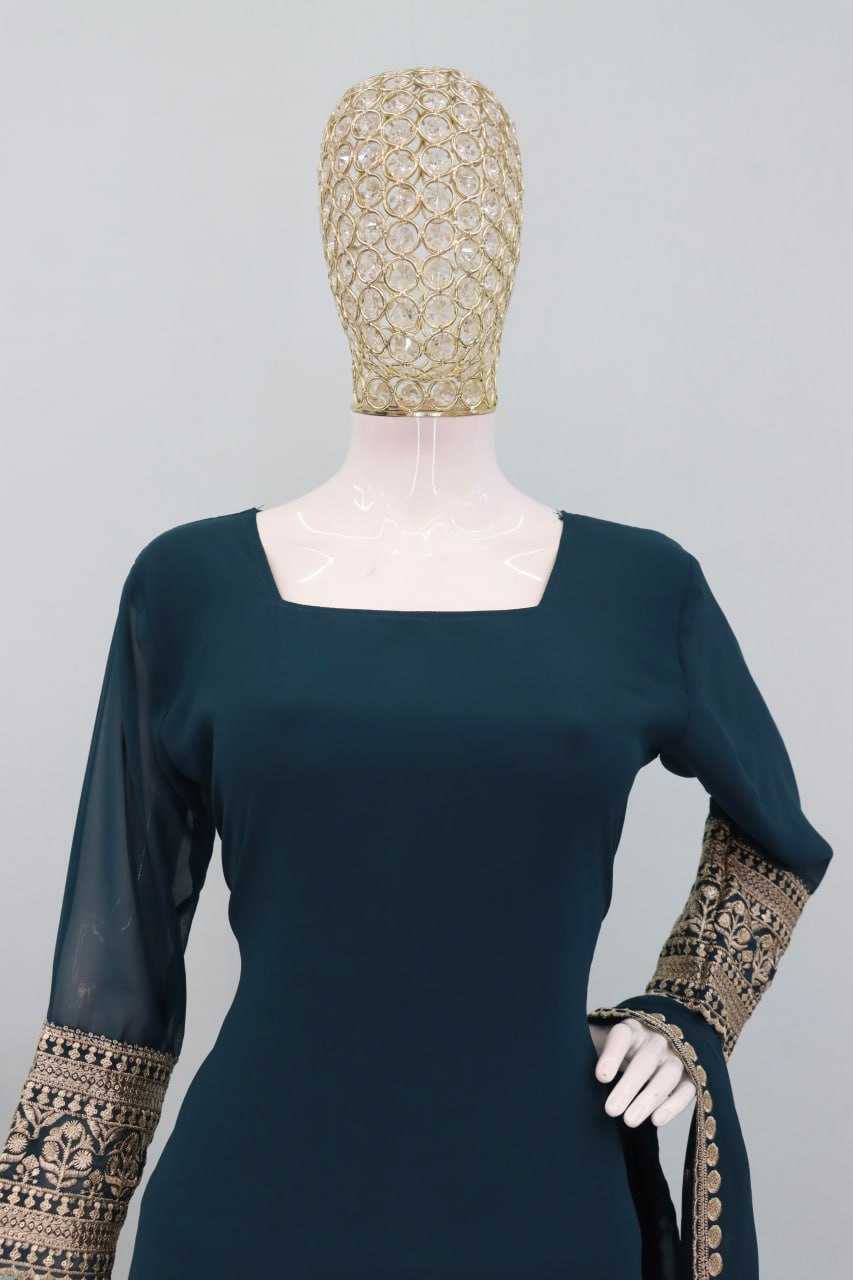 Ynf Faux Georgette RIN129 031 Suits & Dresses Wholesale Ladies Suits Embroidery Suits Georgette Suit Manufacturer