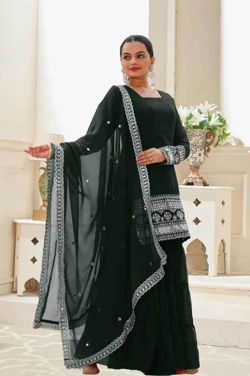 Ynf Faux Georgette RIN129 031 Suits & Dresses Wholesale Ladies Suits Embroidery Suits Georgette Suit Manufacturer
