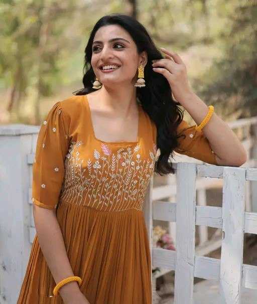 Ynf Faux Georgette RIN131 003 Gowns Wholesale Embroidery Gowns Anarkali Gown Long Gowns Manufacturer