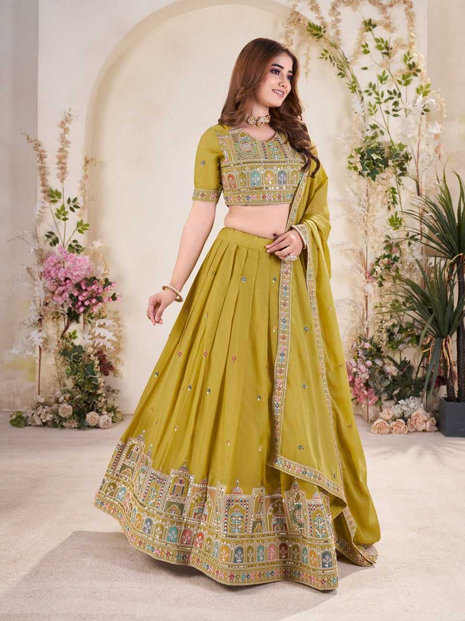 Ynf Faux Georgette RIN131 349 Lehengas Wedding Collections Festive Collections Wholesale Georgette Lehenga Lehenga With Cancan Lehenga With Blouse Manufacturer