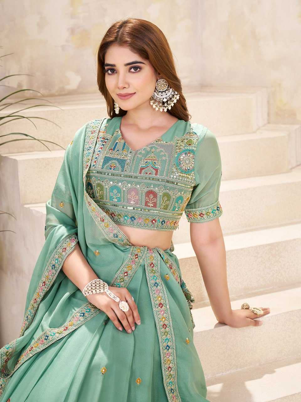 Ynf Faux Georgette RIN131 349 Lehengas Wedding Collections Festive Collections Wholesale Georgette Lehenga Lehenga With Cancan Lehenga With Blouse Manufacturer