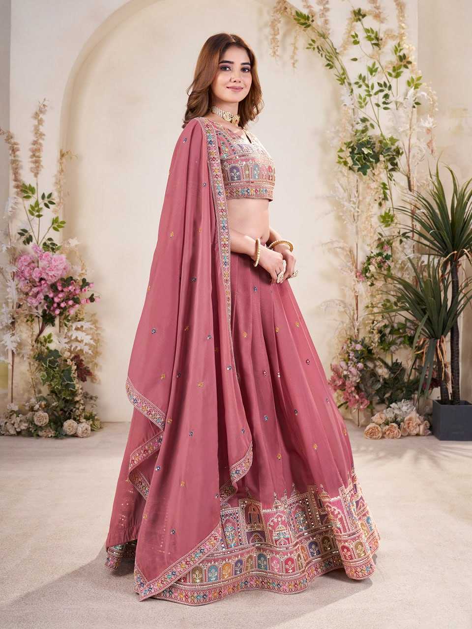 Ynf Faux Georgette RIN131 349 Lehengas Wedding Collections Festive Collections Wholesale Georgette Lehenga Lehenga With Cancan Lehenga With Blouse Manufacturer