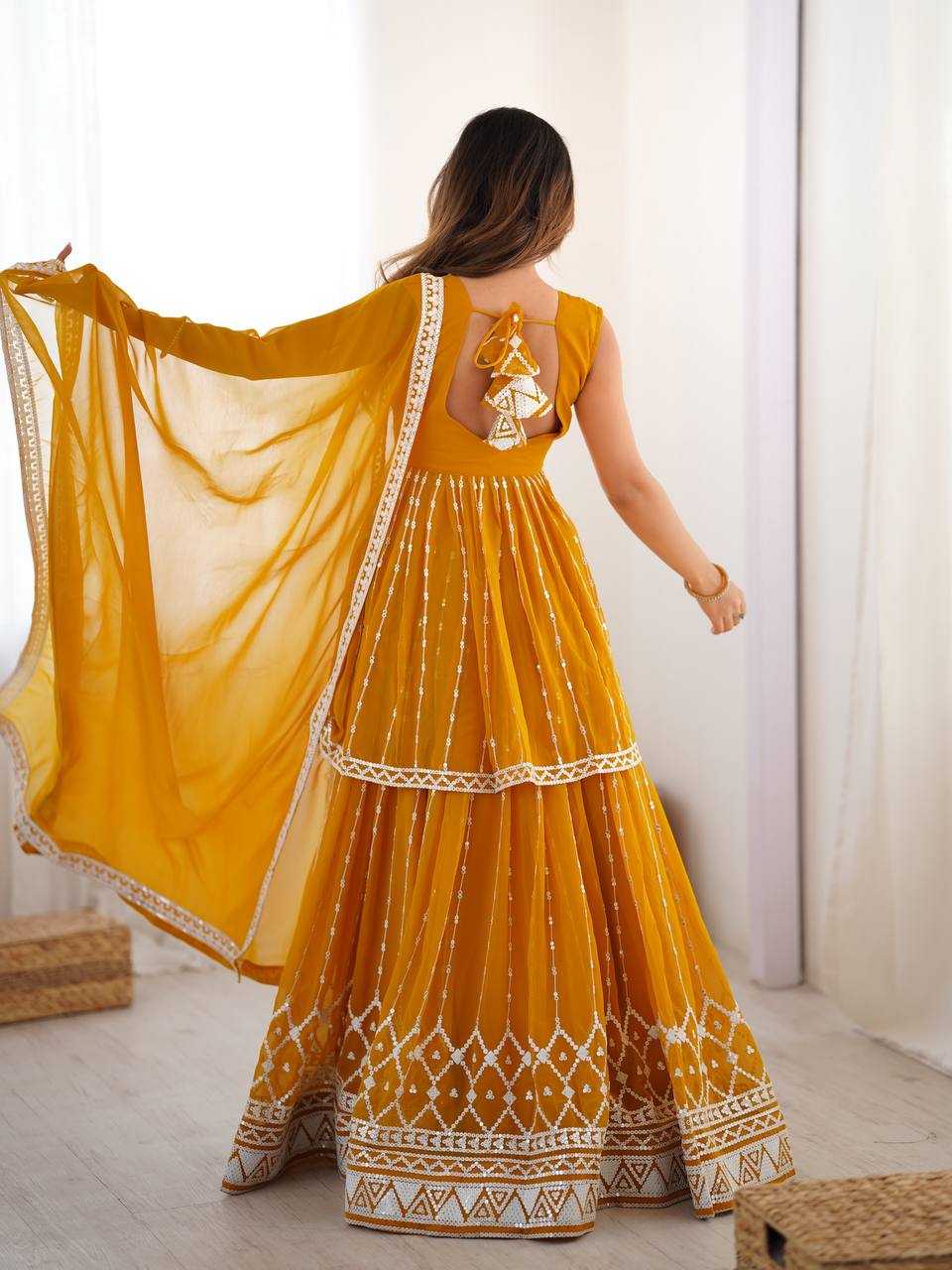 Ynf Faux Georgette RIN133 28 Lehengas Wedding Collections Festive Collections Wholesale Designer Lehenga Choli Georgette Lehenga Sequins Lehenga Manufacturer
