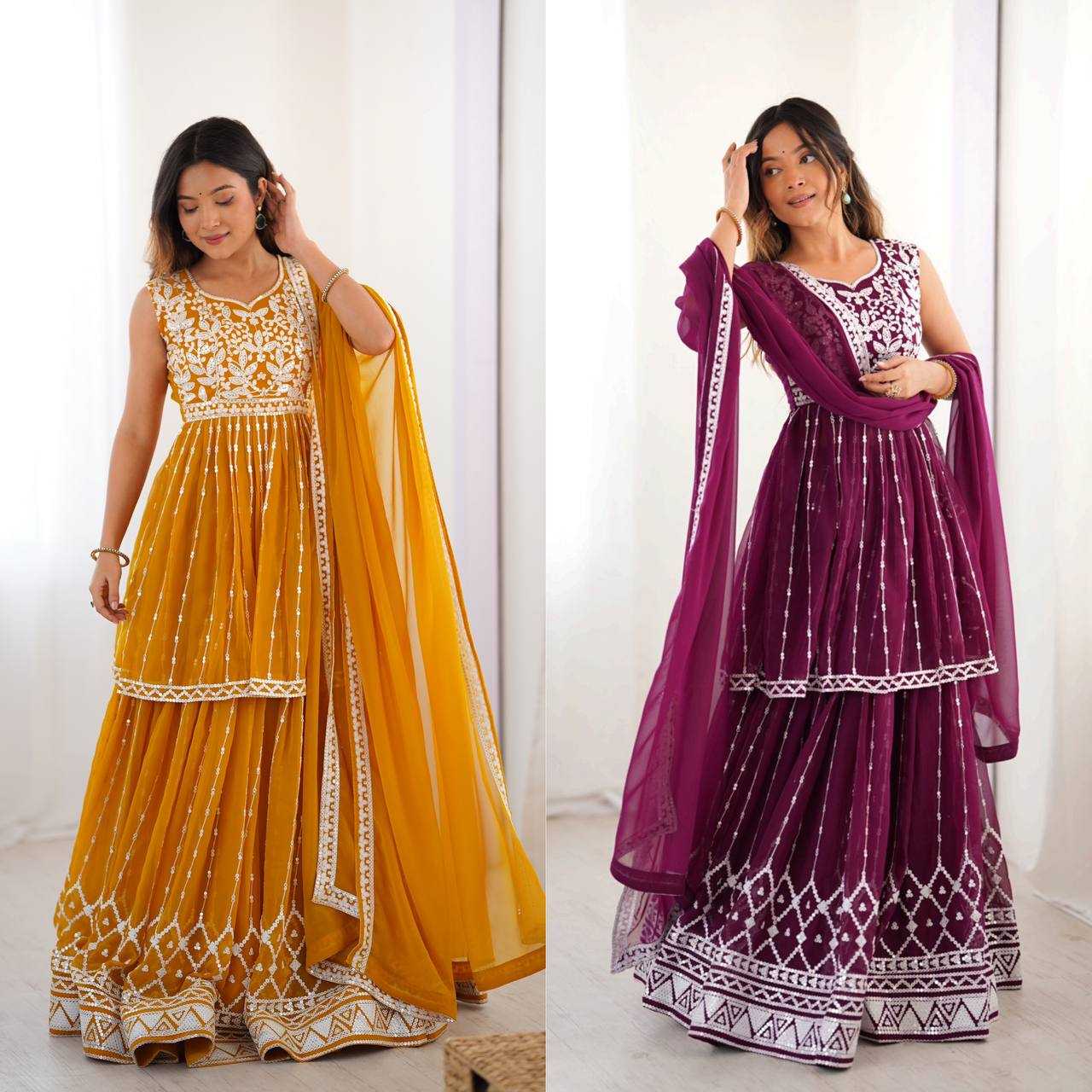 Ynf Faux Georgette RIN133 28 Lehengas Wedding Collections Festive Collections Wholesale Designer Lehenga Choli Georgette Lehenga Sequins Lehenga Manufacturer