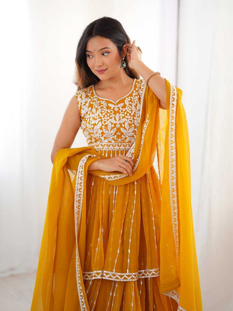 Ynf Faux Georgette RIN133 28 Lehengas Wedding Collections Festive Collections Wholesale Designer Lehenga Choli Georgette Lehenga Sequins Lehenga Manufacturer