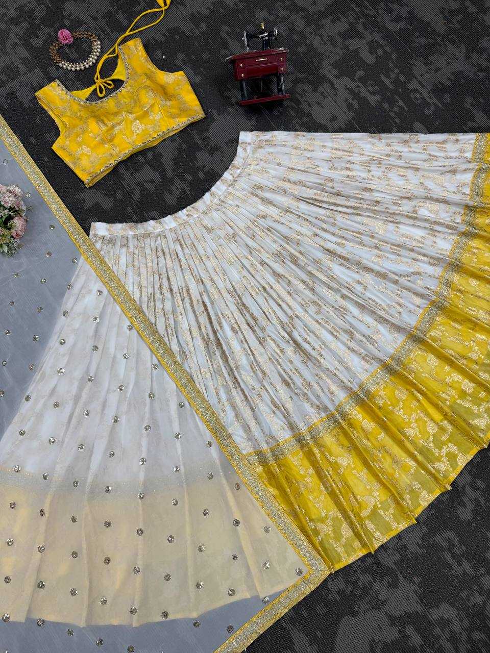 Ynf Faux Georgette RIN162 318 Lehengas Wholesale Fancy Lehenga Embroidered Lehenga Sequins Lehenga Manufacturer