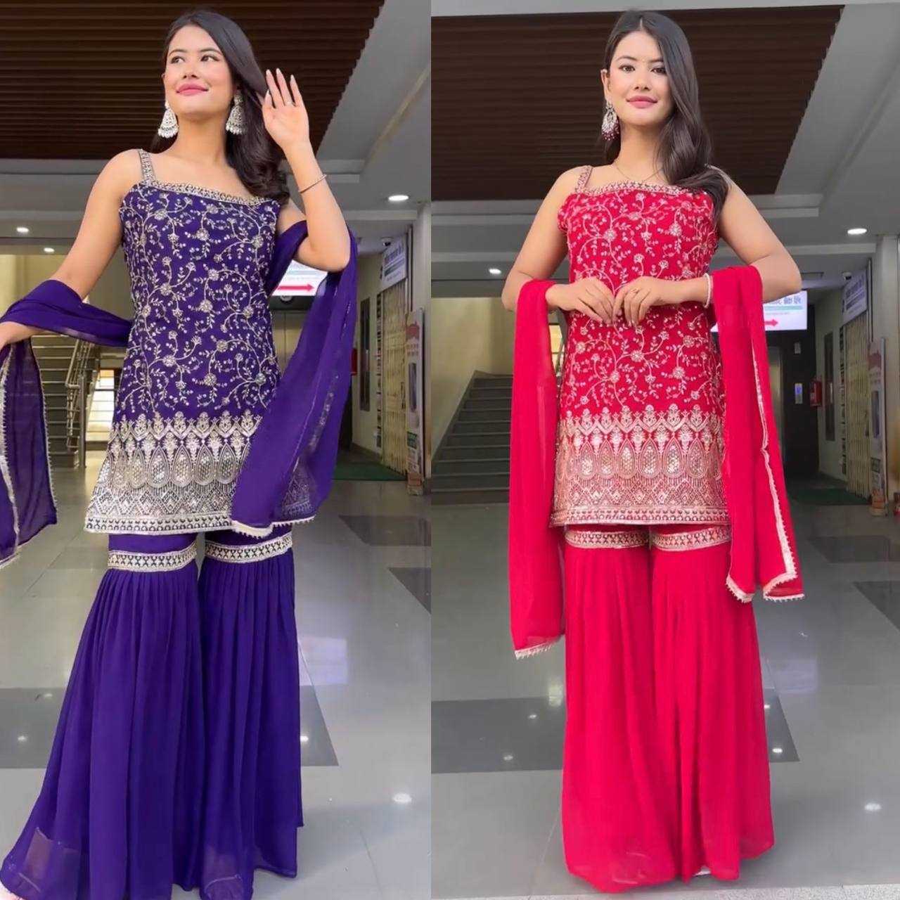 Ynf Faux Georgette RIN162 5855 Suits & Dresses Wholesale Ladies Suits Sharara Salwar Suits Bridal Wedding Dresses Manufacturer