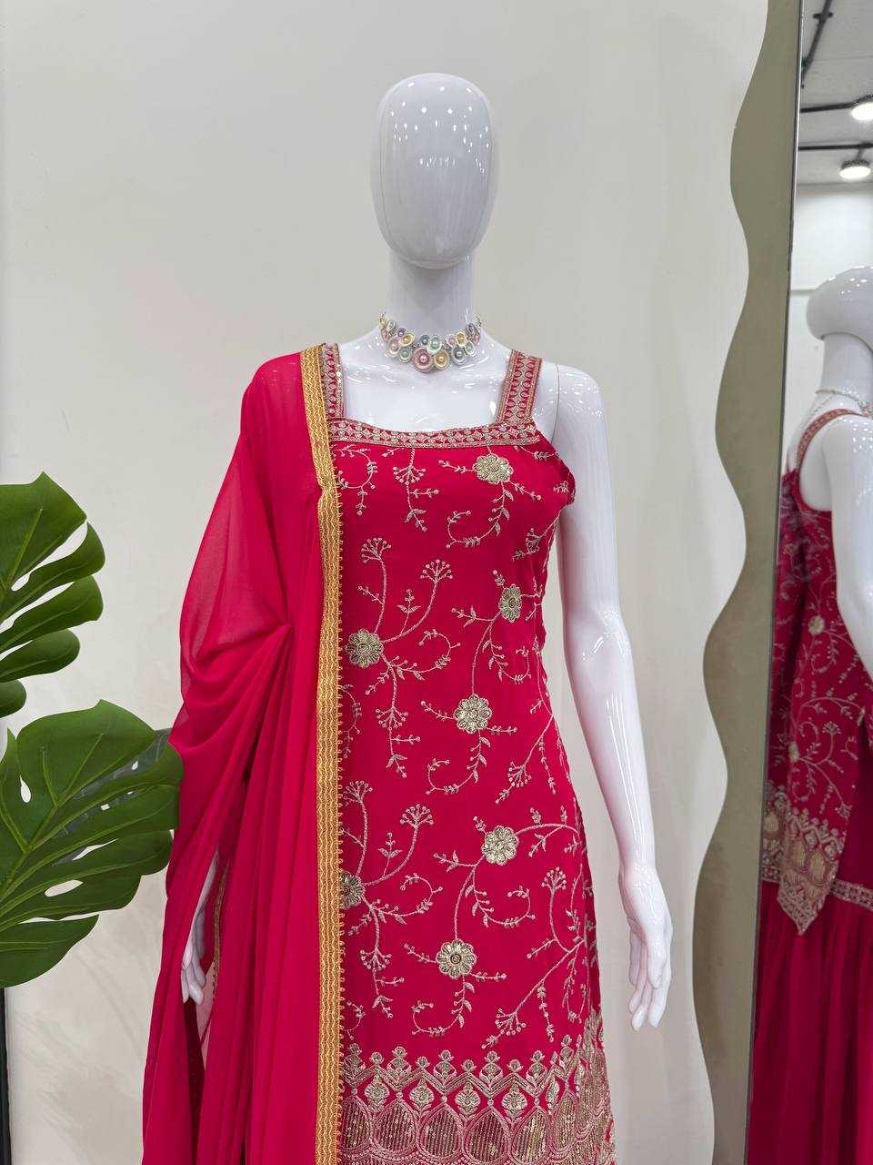 Ynf Faux Georgette RIN162 5855 Suits & Dresses Wholesale Ladies Suits Sharara Salwar Suits Bridal Wedding Dresses Manufacturer