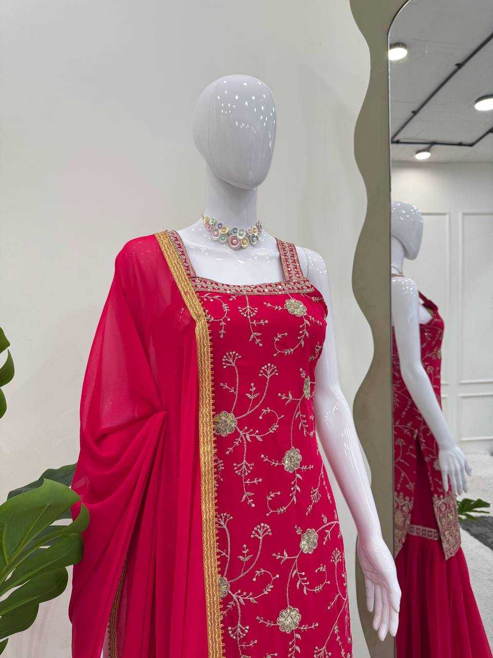 Ynf Faux Georgette RIN162 5855 Suits & Dresses Wholesale Ladies Suits Sharara Salwar Suits Bridal Wedding Dresses Manufacturer
