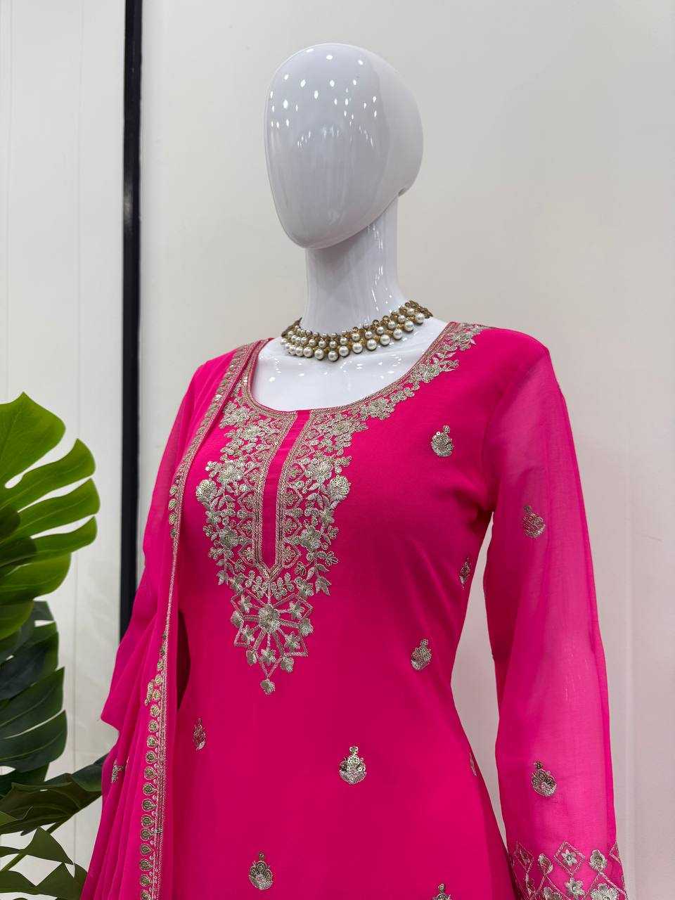 Ynf Faux Georgette RIN162 5884 Suits & Dresses Wholesale Sharara Salwar Suits Embroidery Suits Anarkali Suits Manufacturer