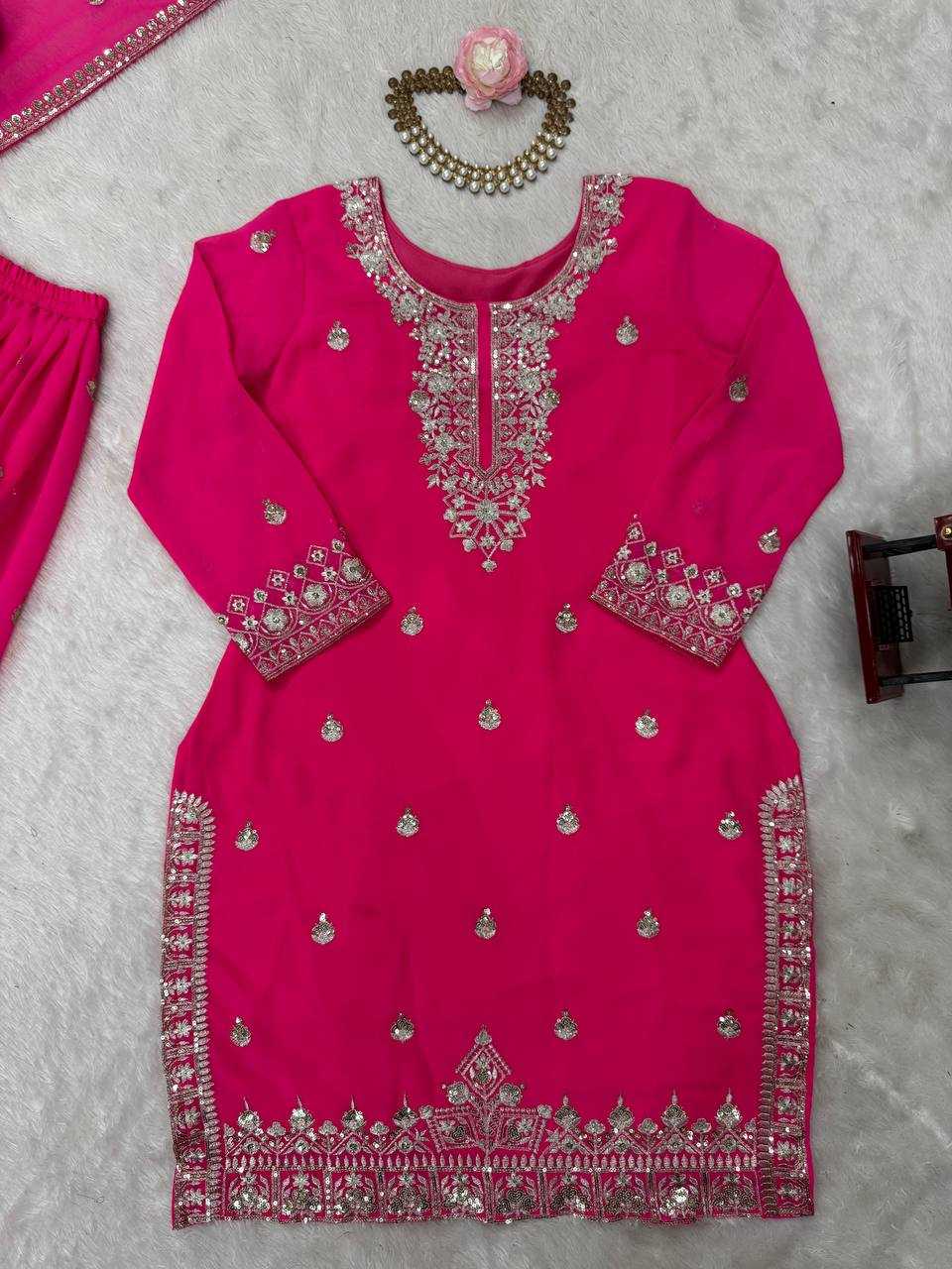 Ynf Faux Georgette RIN162 5884 Suits & Dresses Wholesale Sharara Salwar Suits Embroidery Suits Anarkali Suits Manufacturer
