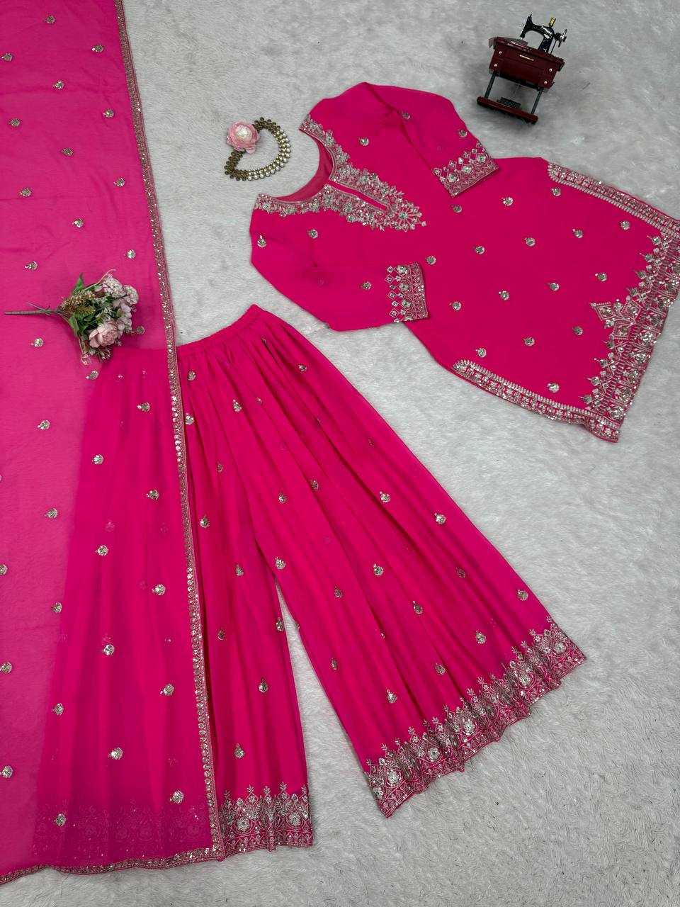 Ynf Faux Georgette RIN162 5884 Suits & Dresses Wholesale Sharara Salwar Suits Embroidery Suits Anarkali Suits Manufacturer