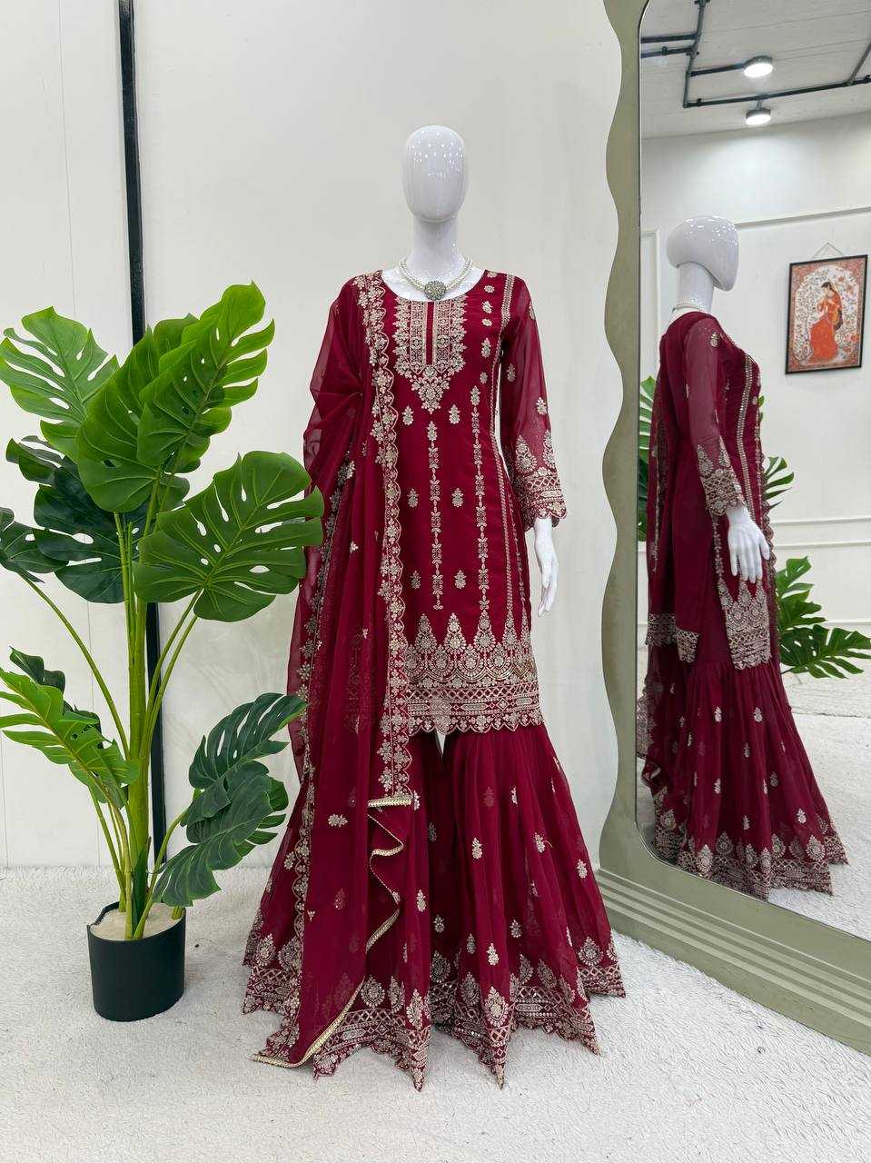 Ynf Faux Georgette RIN162 5885 Suits & Dresses Wholesale Georgette Suit Ladies Silk Suit Designer Suits Manufacturer