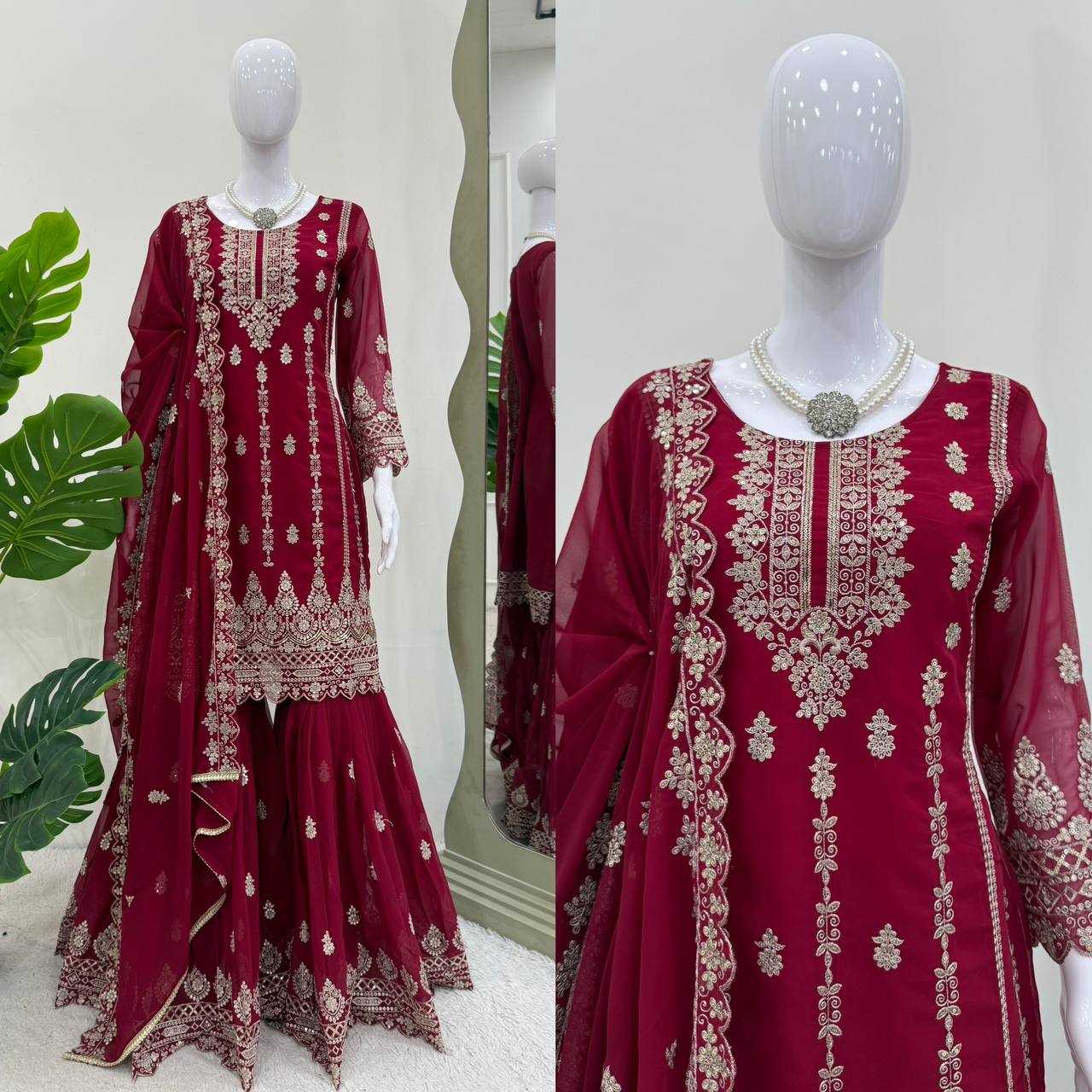 Ynf Faux Georgette RIN162 5885 Suits & Dresses Wholesale Georgette Suit Ladies Silk Suit Designer Suits Manufacturer