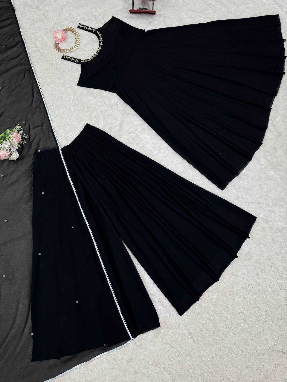 Ynf Faux Georgette RIN162 5889 Suits & Dresses Western Wears Wedding Collections Wholesale Palazzo Suit Georgette Suit Party wear suits Manufacturer