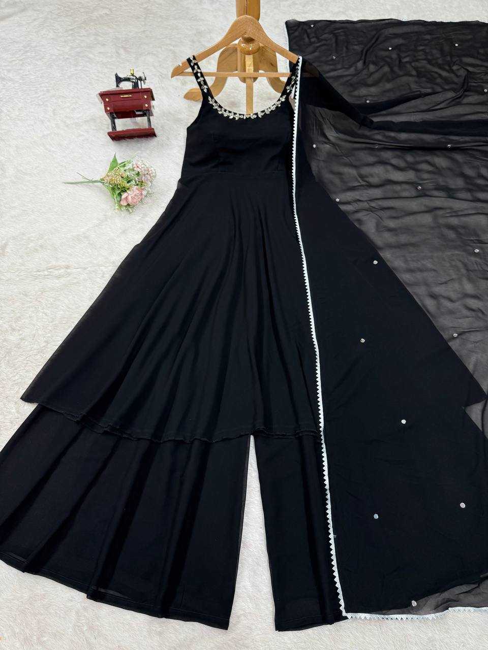Ynf Faux Georgette RIN162 5889 Suits & Dresses Western Wears Wedding Collections Wholesale Palazzo Suit Georgette Suit Party wear suits Manufacturer