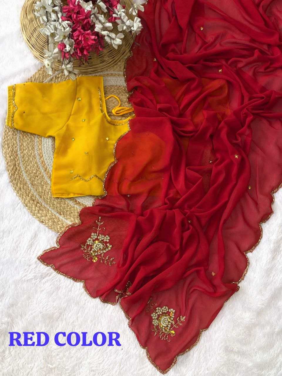 Ynf Faux Georgette RIN171 565 Sarees Wholesale Designer Sarees Fancy Sarees Manufacturer