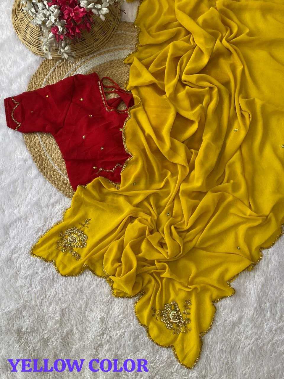 Ynf Faux Georgette RIN171 565 Sarees Wholesale Designer Sarees Fancy Sarees Manufacturer