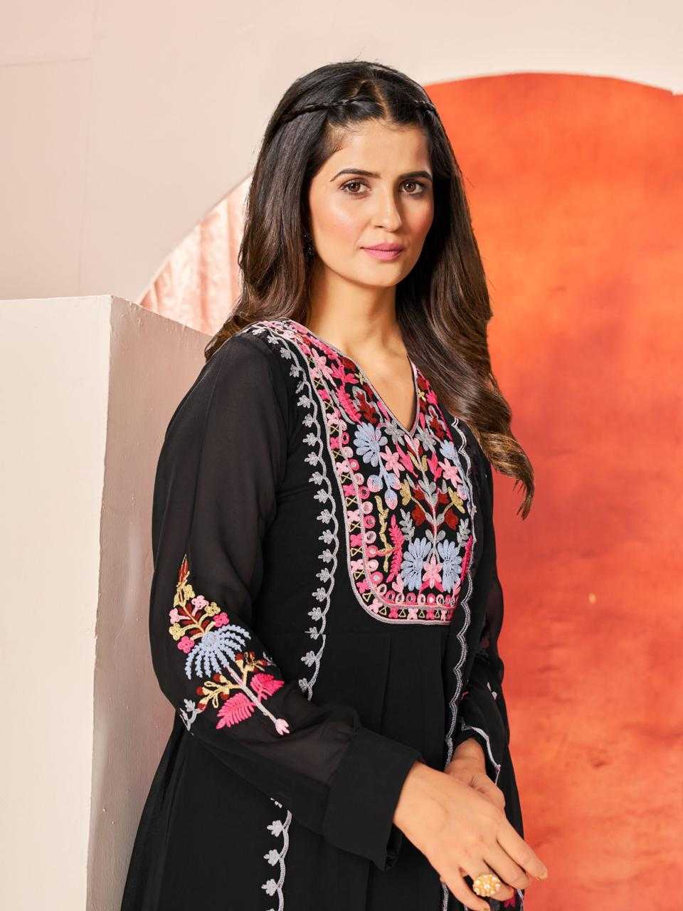 Ynf Faux Georgette RIN190 327 Setwise Collections Wholesale Dresses & Suits Catalogs Manufacturer