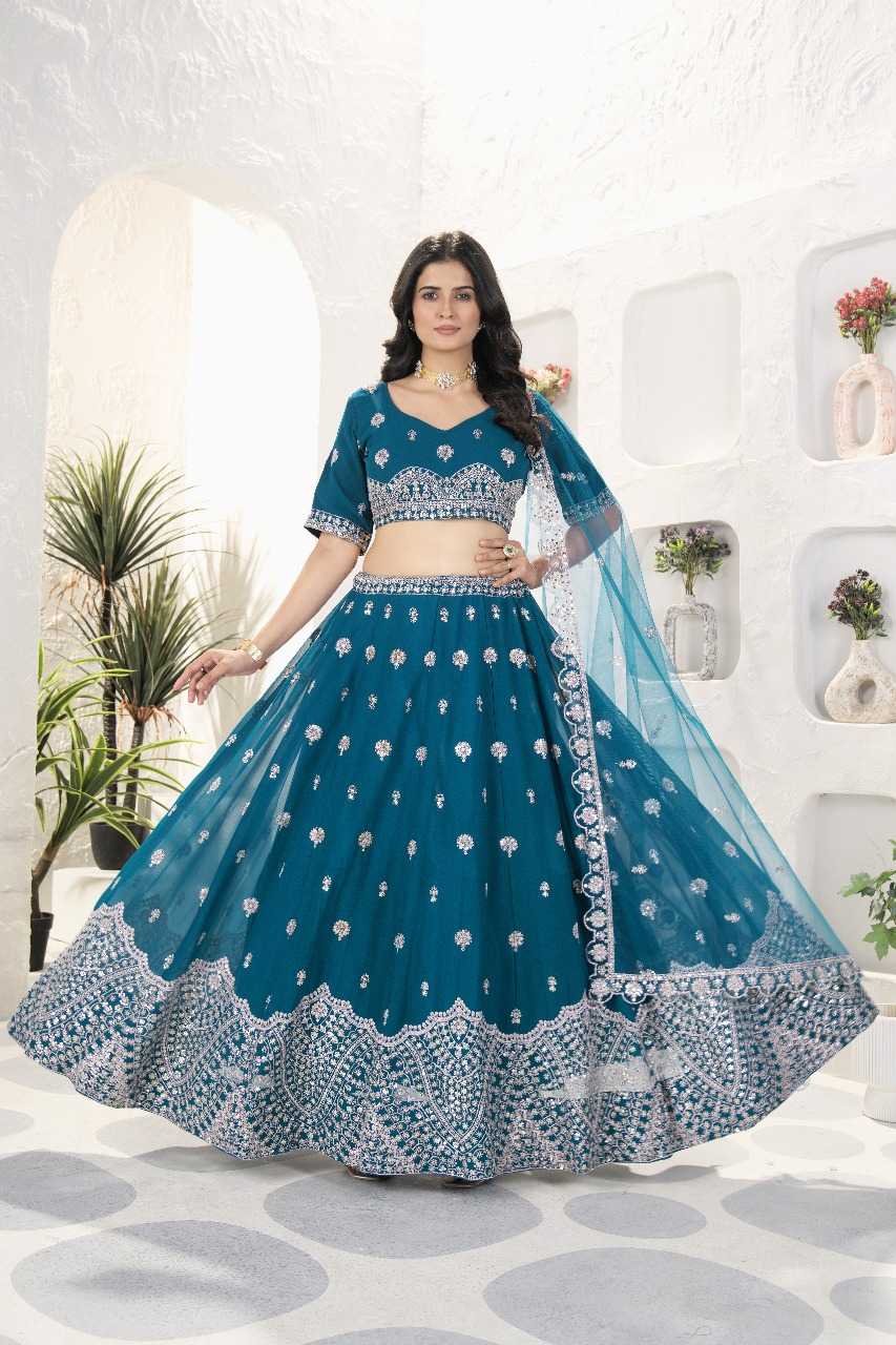 Ynf Faux Georgette RIN197 2985 Lehengas Wholesale Fancy Lehenga Bridal Lehenga Embroidered Lehenga Manufacturer