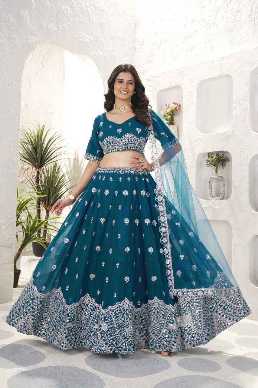 Ynf Faux Georgette RIN197 2985 Lehengas Wholesale Fancy Lehenga Bridal Lehenga Embroidered Lehenga Manufacturer