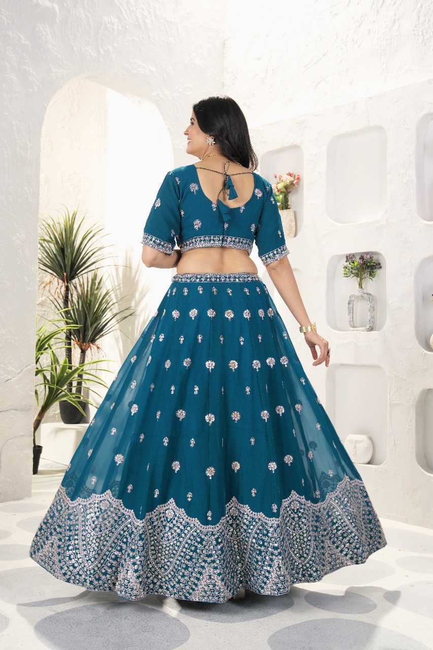 Ynf Faux Georgette RIN197 2985 Lehengas Wholesale Fancy Lehenga Bridal Lehenga Embroidered Lehenga Manufacturer
