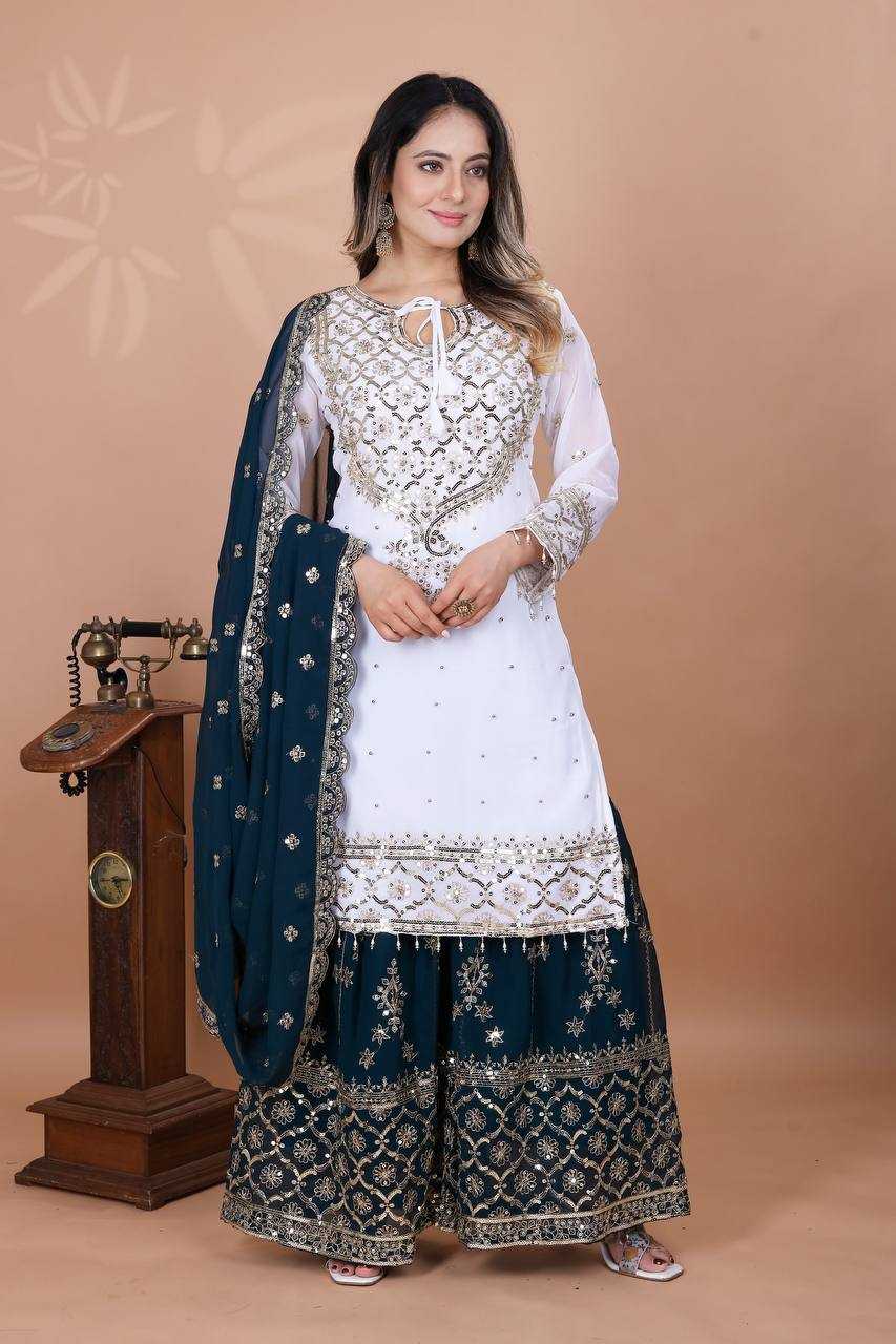 Ynf Faux Georgette RIN197 4764 Suits & Dresses Wholesale Embroidery Suits Palazzo Suit Designer Suits Manufacturer