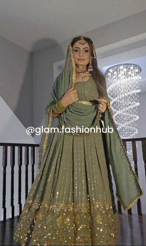 Ynf Faux Georgette RIN222 FOUX Gowns Wedding Collections Wholesale Embroidery Gowns Georgette Gown Party Wear Gowns Manufacturer