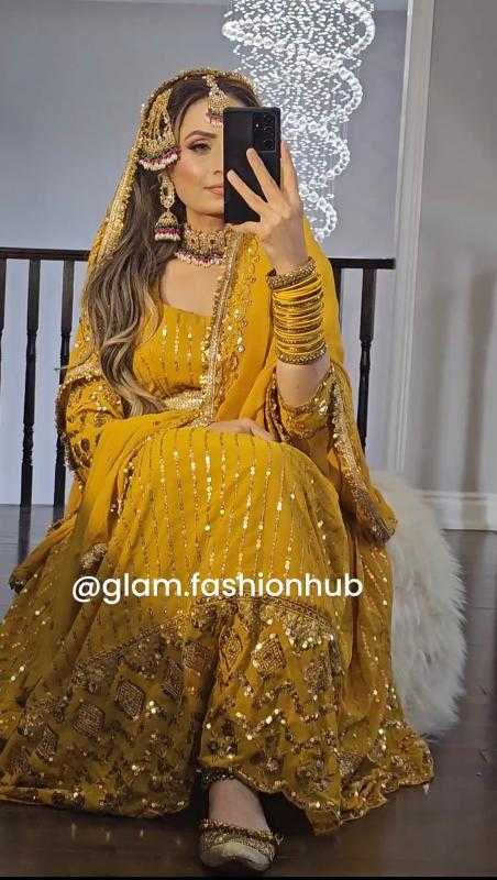 Ynf Faux Georgette RIN222 FOUX Gowns Wedding Collections Wholesale Embroidery Gowns Georgette Gown Party Wear Gowns Manufacturer