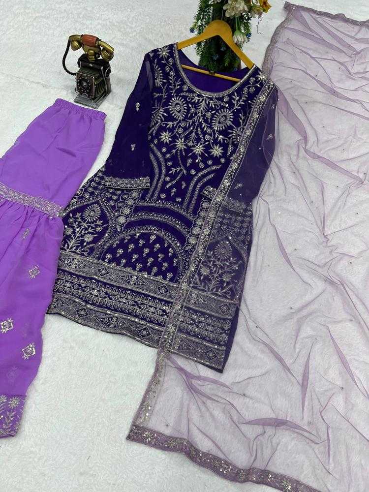 Ynf Faux Georgette RIN222 Kf Suits & Dresses Wedding Collections Festive Collections Wholesale Sharara Salwar Suits Georgette Suit Ladies Silk Suit Manufacturer