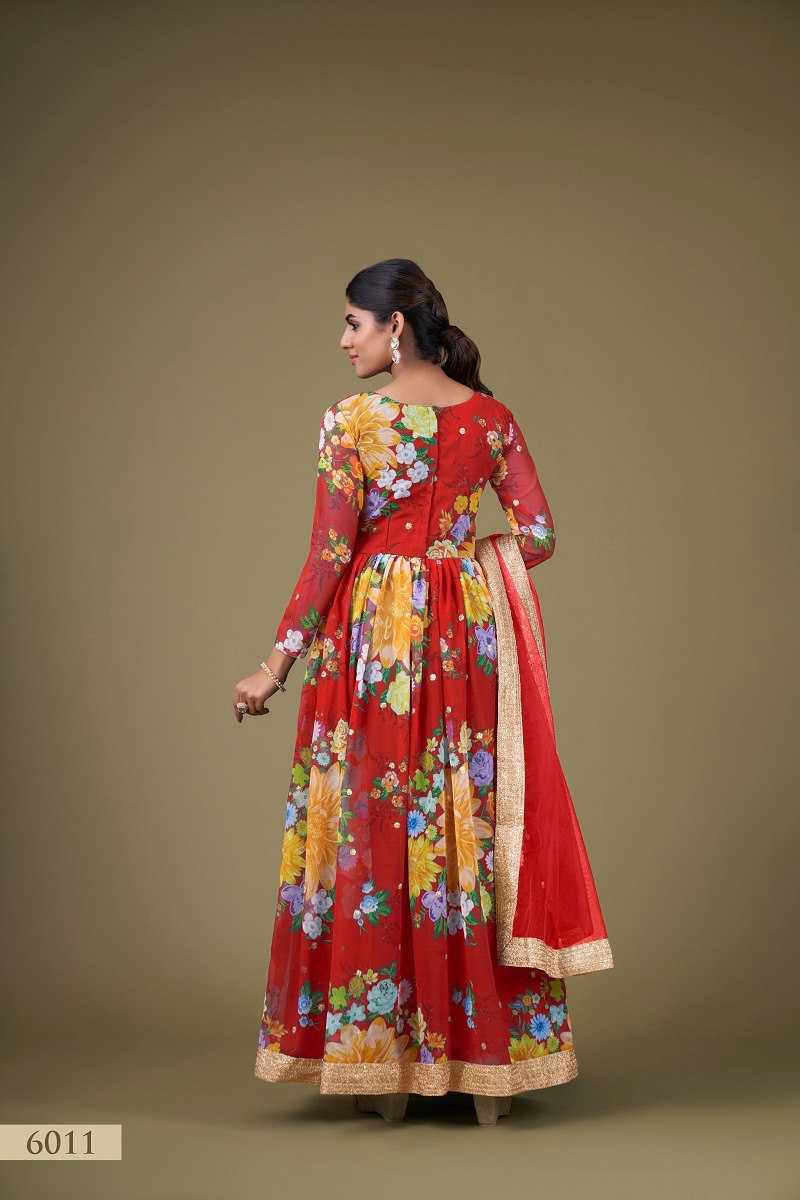 Ynf Faux Georgette RIN227 6011 Gowns Wholesale Party Wear Gowns Designer Gowns Manufacturer