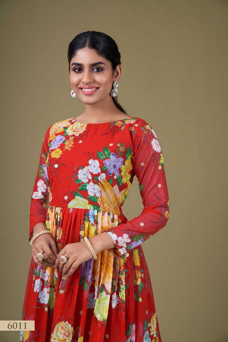 Ynf Faux Georgette RIN227 6011 Gowns Wholesale Party Wear Gowns Designer Gowns Manufacturer