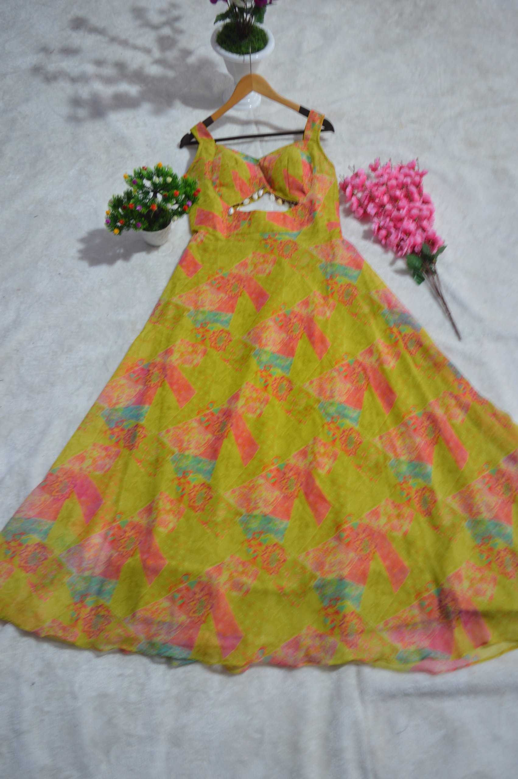 Ynf Faux Georgette RIN228 304 Gowns Wedding Collections Festive Collections Wholesale Printed Gowns Georgette Gown Party Wear Gowns Manufacturer