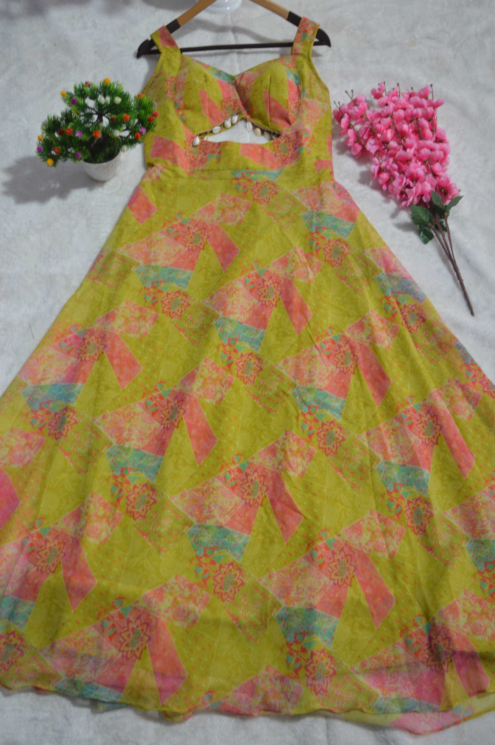 Ynf Faux Georgette RIN228 304 Gowns Wedding Collections Festive Collections Wholesale Printed Gowns Georgette Gown Party Wear Gowns Manufacturer