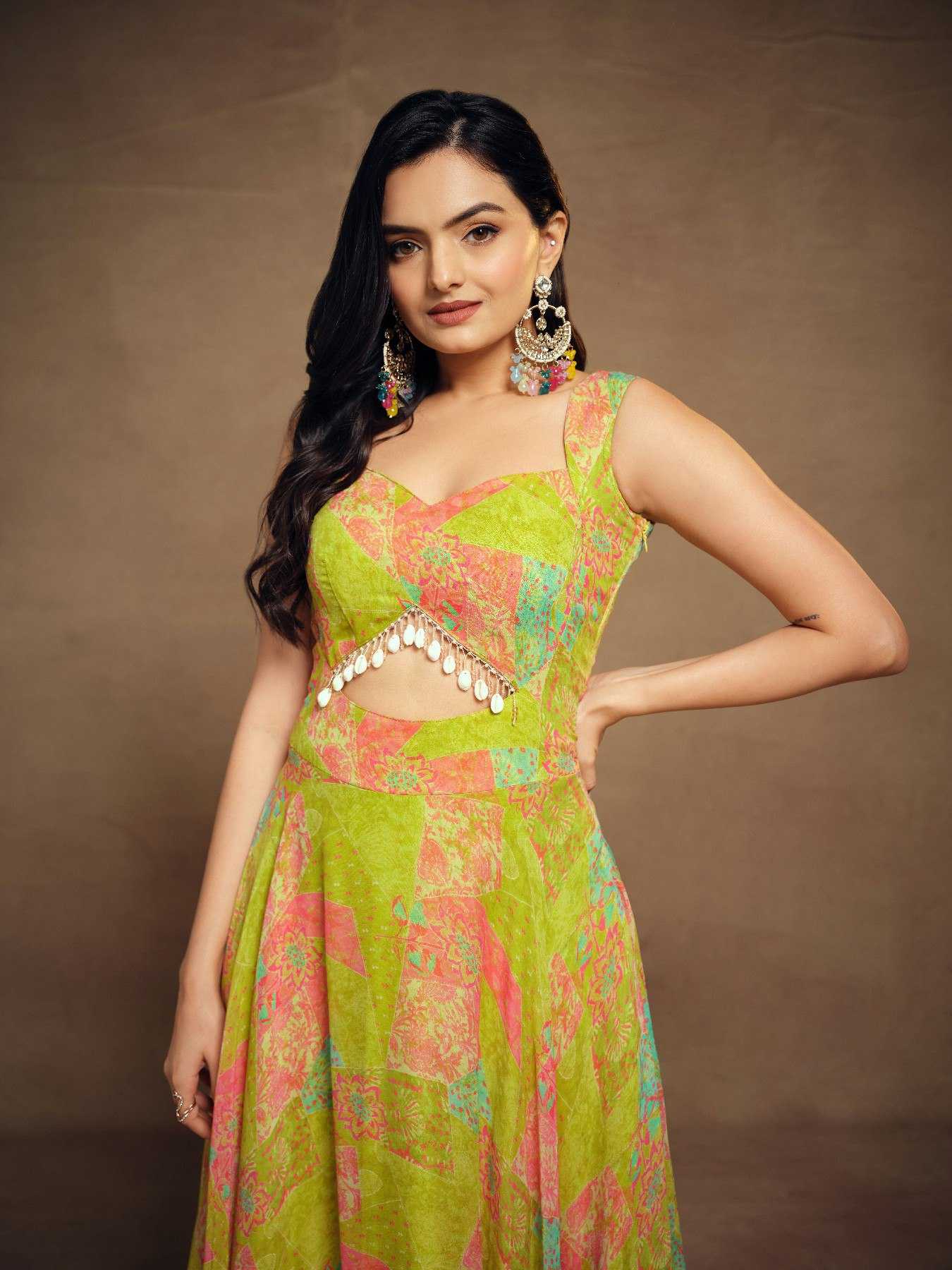 Ynf Faux Georgette RIN228 304 Gowns Wedding Collections Festive Collections Wholesale Printed Gowns Georgette Gown Party Wear Gowns Manufacturer