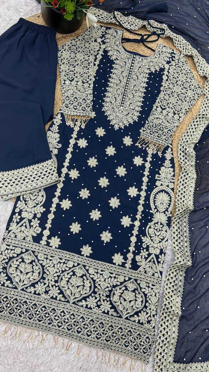 Ynf Faux Georgette RIN231 1654 Suits & Dresses Wedding Collections Plus Size Collections Wholesale Embroidery Suits Georgette Suit Wedding Outfits Manufacturer