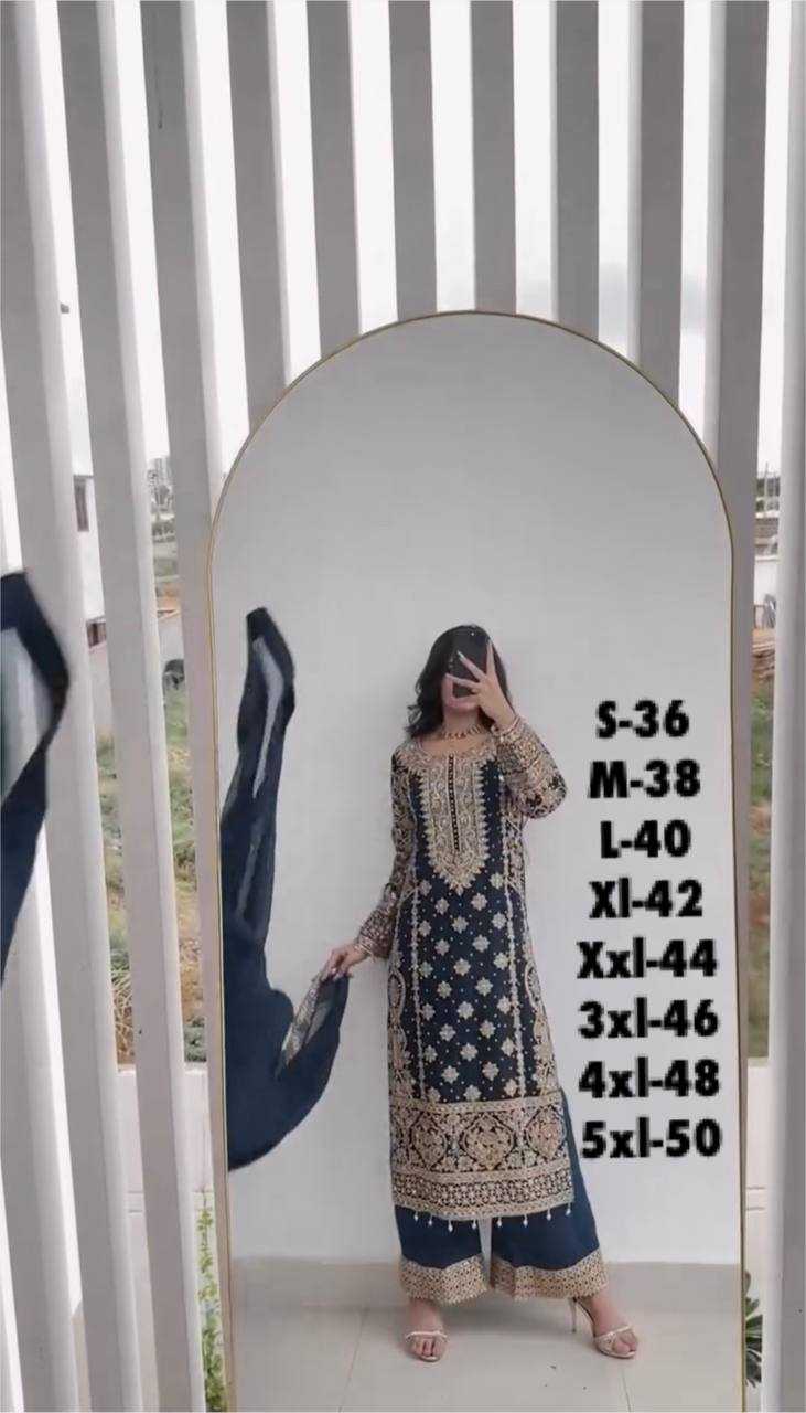 Ynf Faux Georgette RIN231 1654 Suits & Dresses Wedding Collections Plus Size Collections Wholesale Embroidery Suits Georgette Suit Wedding Outfits Manufacturer