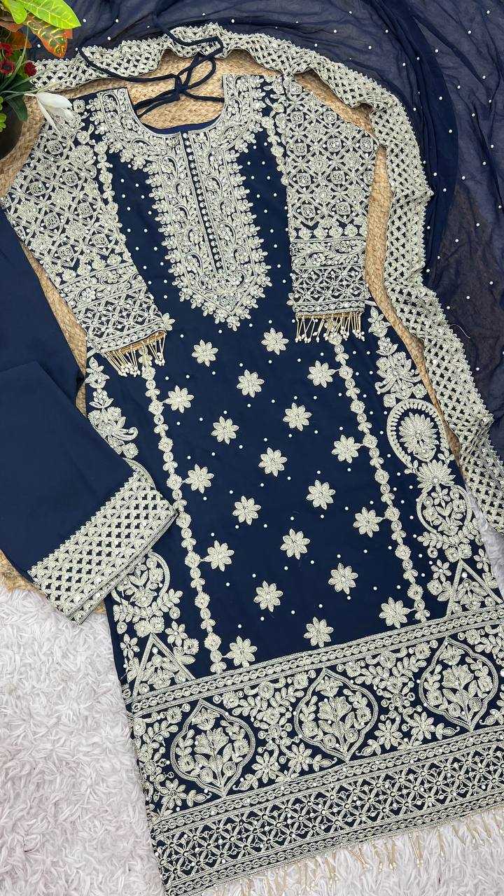 Ynf Faux Georgette RIN231 1654 Suits & Dresses Wedding Collections Plus Size Collections Wholesale Embroidery Suits Georgette Suit Wedding Outfits Manufacturer