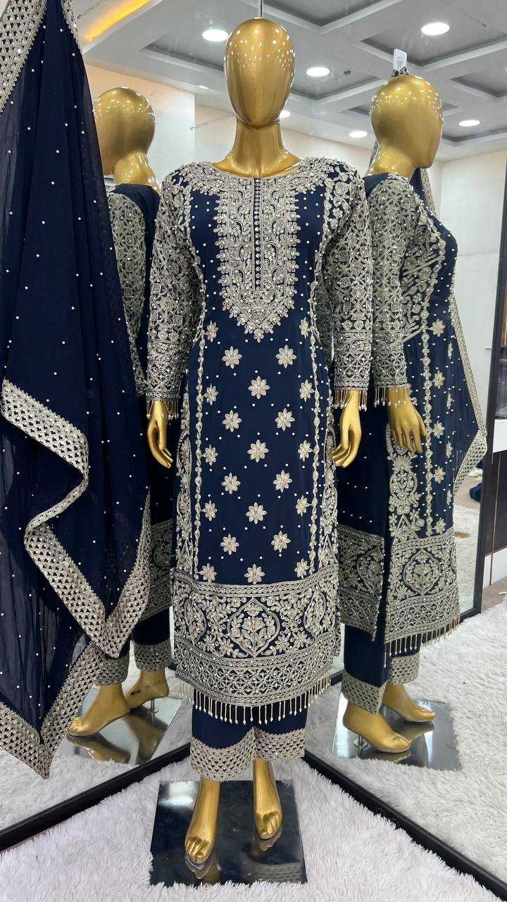 Ynf Faux Georgette RIN231 1654 Suits & Dresses Wedding Collections Plus Size Collections Wholesale Embroidery Suits Georgette Suit Wedding Outfits Manufacturer