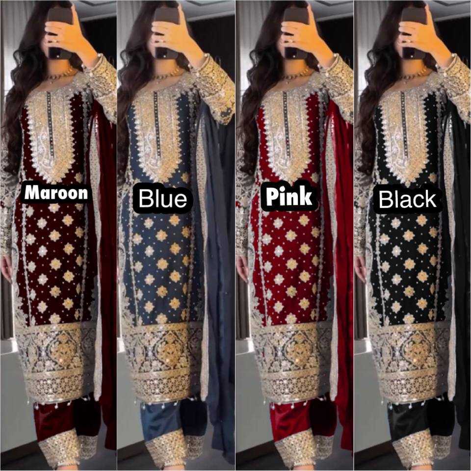 Ynf Faux Georgette RIN231 1654 Suits & Dresses Wedding Collections Plus Size Collections Wholesale Embroidery Suits Georgette Suit Wedding Outfits Manufacturer