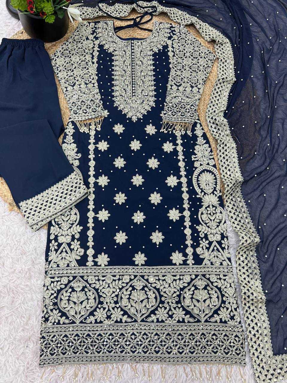 Ynf Faux Georgette RIN231 1654 Suits & Dresses Wedding Collections Plus Size Collections Wholesale Embroidery Suits Georgette Suit Wedding Outfits Manufacturer