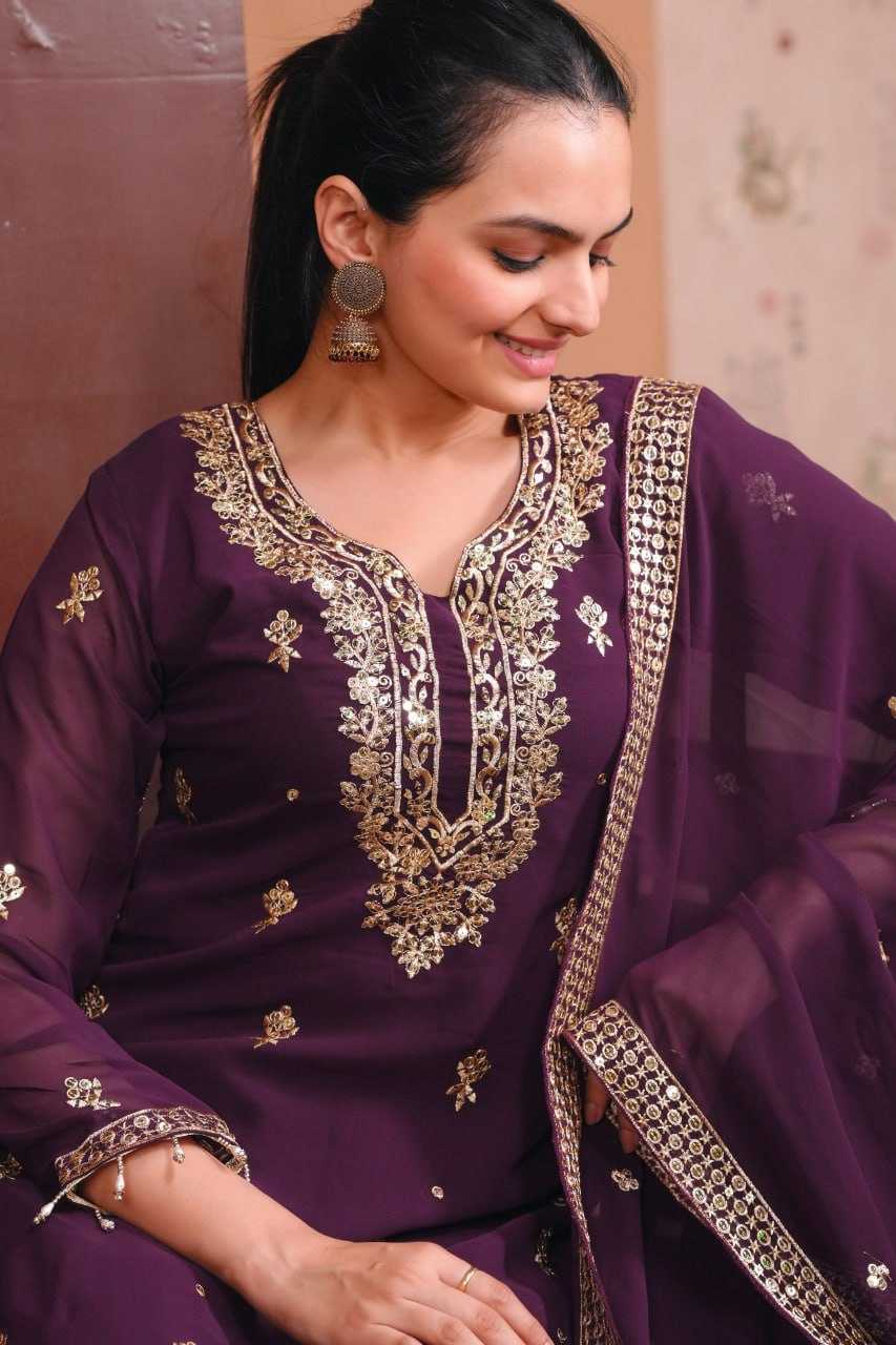 Ynf Faux Georgette RIN232 80 Suits & Dresses Wholesale Embroidery Suits Designer Suits Manufacturer