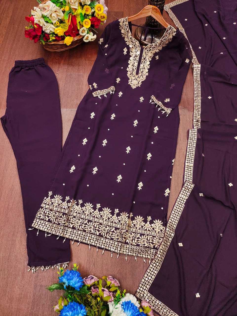 Ynf Faux Georgette RIN232 80 Suits & Dresses Wholesale Embroidery Suits Designer Suits Manufacturer