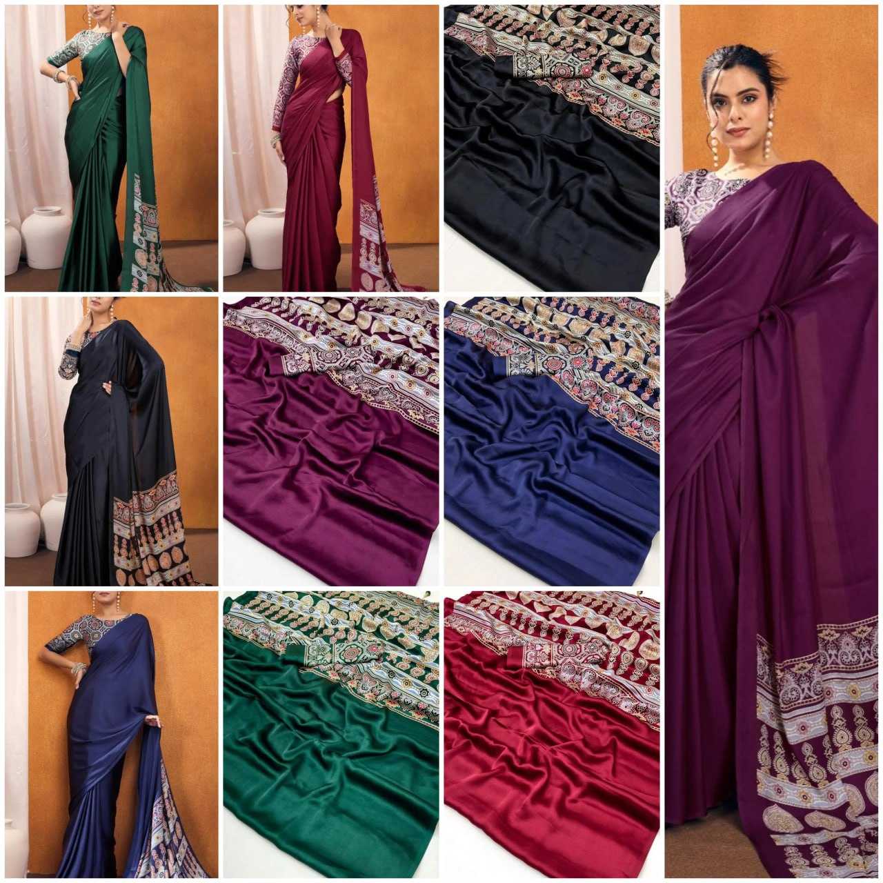 Ynf Gajji Silk RIN207 2228 Silk Sarees Wholesale Fancy Sarees Ajrakh Sarees Manufacturer