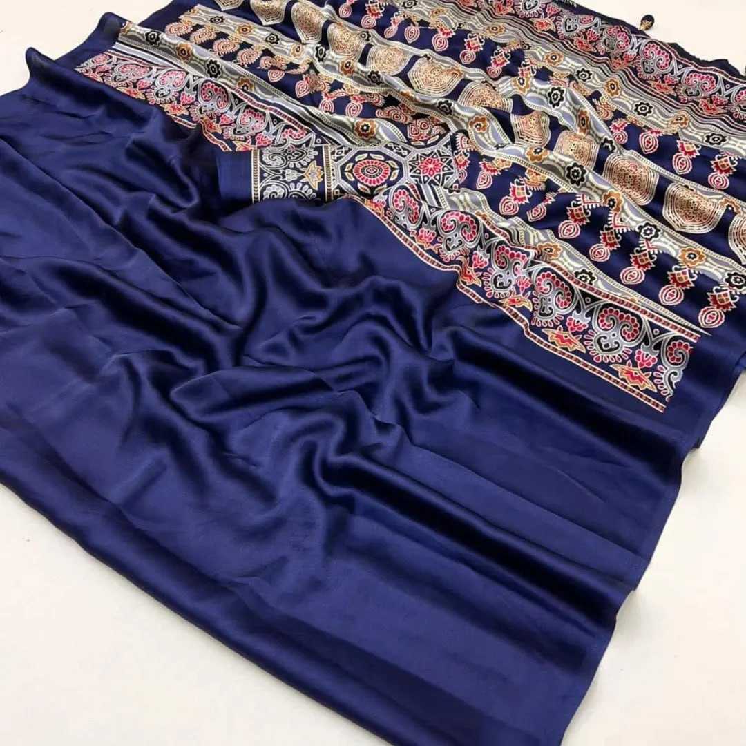 Ynf Gajji Silk RIN207 2228 Silk Sarees Wholesale Fancy Sarees Ajrakh Sarees Manufacturer